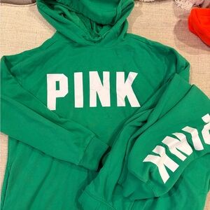 PINK Victoria's Secret Green Hoodie